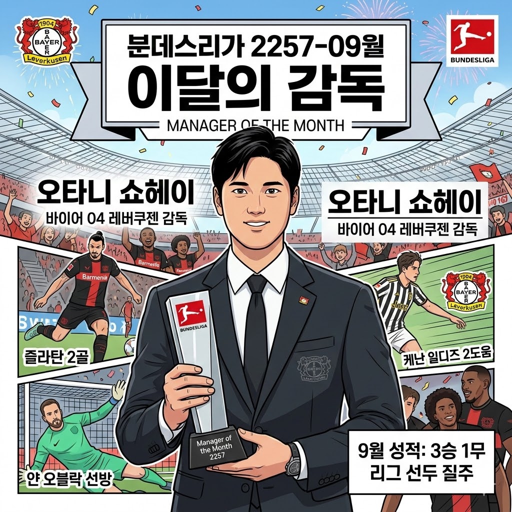 [충격] 오타니, 분데스리가 감독상 석권!